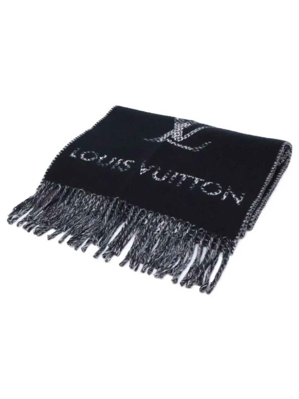 Louis Vuitton Monogram Check Cashmere Damier Reverse Fringe